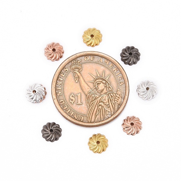PandaHall Brass Flower Bead Caps, Mixed Color, 7x2mm, Hole: 1mm, about 100pcs/10g Brass Multicolor
PandaHall Brass Flower Bead Caps, Mixed Color, 7x2mm, Hole: 1mm, about 100pcs/10g Brass Multicolor