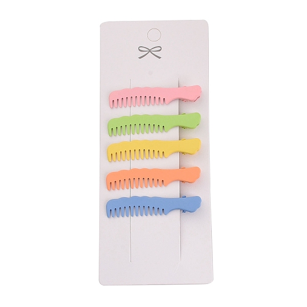 PandaHall Comb Shape Spray Painted Iron Alligator Hair Clips for Girls, Mixed Color, 59.5x12.5x11mm, 5pcs/card Iron Multicolor
PandaHall Comb Shape Spray Painted Iron Alligator Hair Clips for Girls, Mixed Color, 59.5x12.5x11mm, 5pcs/card Iron Multicolor