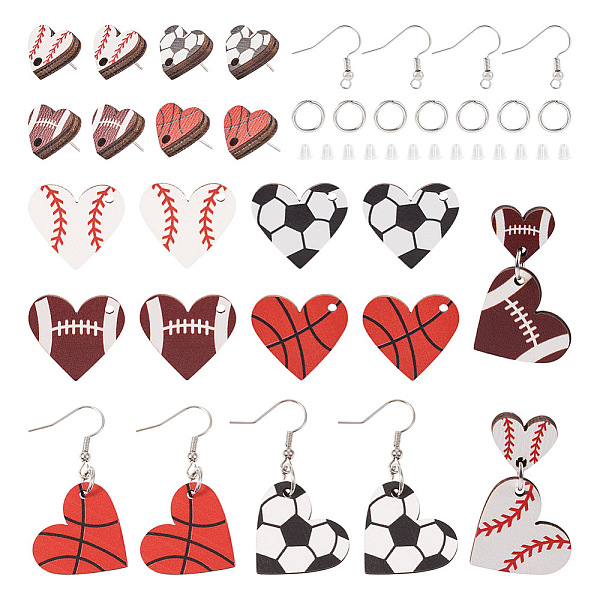 PandaHall DIY Sport Theme Earring Making Kit, Including Printed Wood Heart Pendants, Brass Earring Hooks & Jump Rings, Plastic Ear Nuts..., Multicolor
PandaHall DIY Sport Theme Earring Making Kit, Including Printed Wood Heart Pendants, Brass Earring Hooks & Jump Rings, Plastic Ear Nuts..., Multicolor