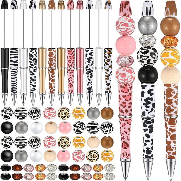 PandaHall Leopard Print Pattern Plastic Ball-Point Pen, Beadable Pen, for DIY Personalized Pen with Wood Round & Rhinestones Beads, Pearl...
PandaHall Leopard Print Pattern Plastic Ball-Point Pen, Beadable Pen, for DIY Personalized Pen with Wood Round & Rhinestones Beads, Pearl...