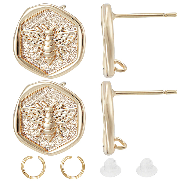 PandaHall Beebeecraft 10Pcs Bee Brass Stud Earring Findings, with Vertical Loops & 20Pcs 304 Stainless Steel Jump Rings & 20Pcs Plastic Ear...
PandaHall Beebeecraft 10Pcs Bee Brass Stud Earring Findings, with Vertical Loops & 20Pcs 304 Stainless Steel Jump Rings & 20Pcs Plastic Ear...