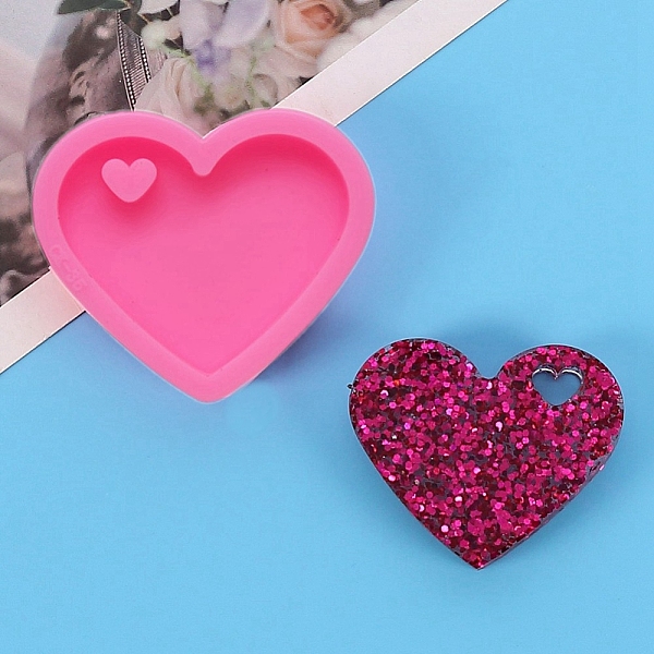 PandaHall DIY Silicone Heart Pendant Molds, Resin Casting Molds, for UV Resin, Epoxy Resin Craft Making, Hot Pink, 52x44x9mm Silicone Heart
PandaHall DIY Silicone Heart Pendant Molds, Resin Casting Molds, for UV Resin, Epoxy Resin Craft Making, Hot Pink, 52x44x9mm Silicone Heart