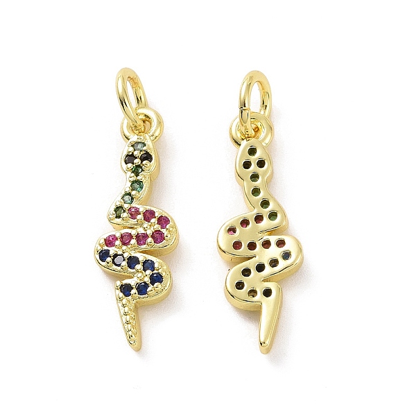PandaHall Brass Micro Pave Colorful Cubic Zirconia Pendants, with Jump Ring, Snake Charm, Real 18K Gold Plated, 19x6x2mm, Hole: 3.2mm...
PandaHall Brass Micro Pave Colorful Cubic Zirconia Pendants, with Jump Ring, Snake Charm, Real 18K Gold Plated, 19x6x2mm, Hole: 3.2mm...