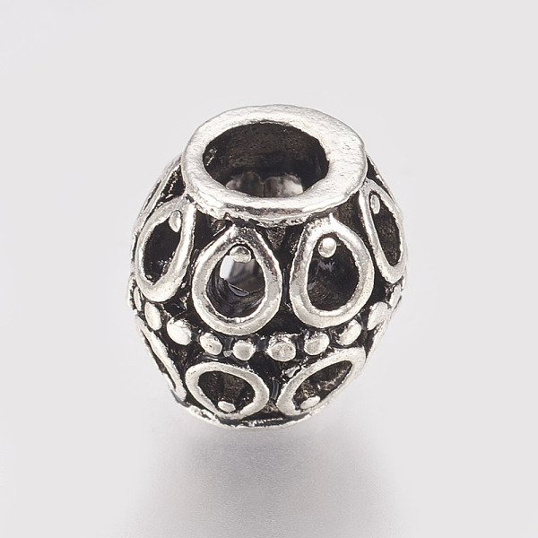 PandaHall Hollow Alloy European Beads, Large Hole Beads, Barrel, Antique Silver, 11x10mm, Hole: 4.5mm Alloy
PandaHall Hollow Alloy European Beads, Large Hole Beads, Barrel, Antique Silver, 11x10mm, Hole: 4.5mm Alloy