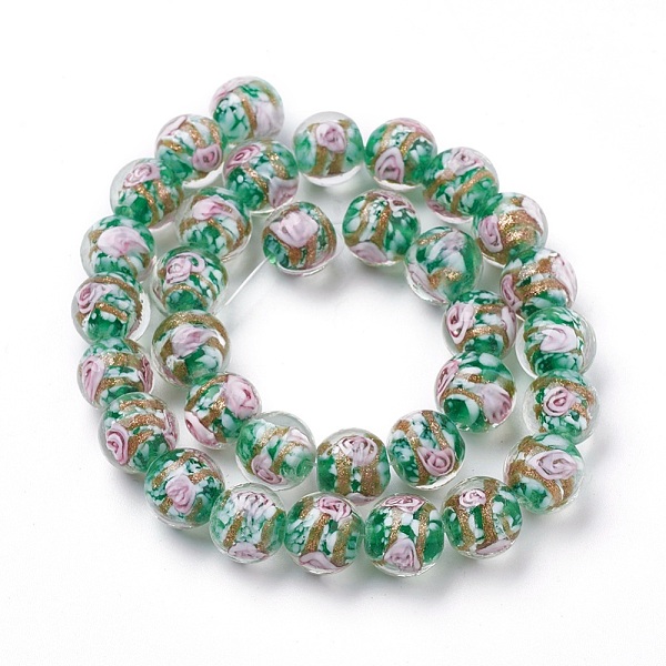 PandaHall Handmade Gold Sand Lampwork Beads Strands, Round, Green, 11~12mm, Hole: 1mm, about 33pcs/strand, 14.5 inch(37cm) Lampwork Round...
PandaHall Handmade Gold Sand Lampwork Beads Strands, Round, Green, 11~12mm, Hole: 1mm, about 33pcs/strand, 14.5 inch(37cm) Lampwork Round...