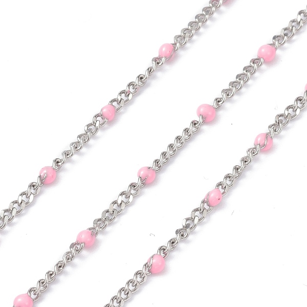 PandaHall 304 Stainless Steel Enamel Curb Chains, with Spool, Soldered, Faceted, Pink, 2.5x2x0.8mm, 32.80Feet/roll(10m/roll) 304 Stainless...
PandaHall 304 Stainless Steel Enamel Curb Chains, with Spool, Soldered, Faceted, Pink, 2.5x2x0.8mm, 32.80Feet/roll(10m/roll) 304 Stainless...