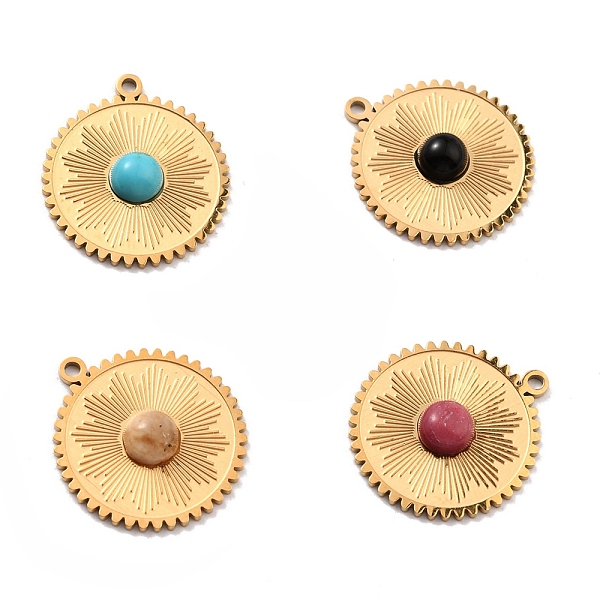 PandaHall Natural Gemstone Pendants, with Ion Plating(IP) 304 Stainless Steel Findings, Real 24K Gold Plated, Flat Round, 20x18x3mm, Hole...
PandaHall Natural Gemstone Pendants, with Ion Plating(IP) 304 Stainless Steel Findings, Real 24K Gold Plated, Flat Round, 20x18x3mm, Hole...