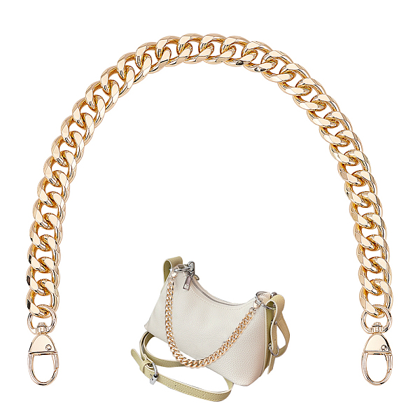 PandaHall Aluminum Curban Chain Bag Handles, with Alloy Swivel Clasps, for Bag Replacement Accessories, Golden, 50cm Aluminum
PandaHall Aluminum Curban Chain Bag Handles, with Alloy Swivel Clasps, for Bag Replacement Accessories, Golden, 50cm Aluminum