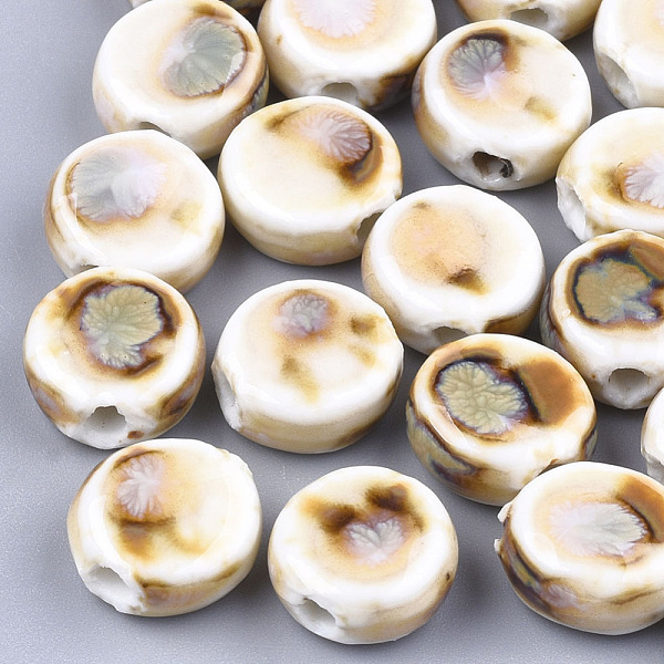 PandaHall Handmade Porcelain Beads, Fancy Antique Glazed Porcelain, Flat Round, Bisque, 10~11x10.5~11x5~5.5mm, Hole: 1.5~2mm Porcelain Flat..., Orange
PandaHall Handmade Porcelain Beads, Fancy Antique Glazed Porcelain, Flat Round, Bisque, 10~11x10.5~11x5~5.5mm, Hole: 1.5~2mm Porcelain Flat..., Orange