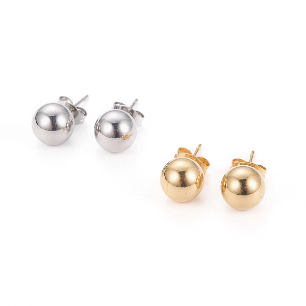 PandaHall 304 Stainless Steel Ball Stud Earrings, Hypoallergenic Earrings, with Ear Nuts, Round, Mixed Color, 8mm, Pin: 0.7mm, 6pairs/card...
PandaHall 304 Stainless Steel Ball Stud Earrings, Hypoallergenic Earrings, with Ear Nuts, Round, Mixed Color, 8mm, Pin: 0.7mm, 6pairs/card...