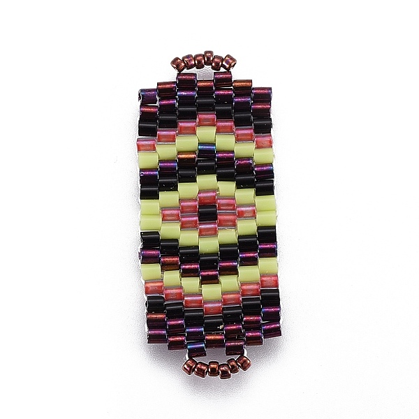 PandaHall MIYUKI & TOHO Handmade Japanese Seed Beads Links, Loom Pattern, Rectangle, Colorful, 34~35x14~14.5x1.6~2mm, Hole: 1.8~2mm Glass...
PandaHall MIYUKI & TOHO Handmade Japanese Seed Beads Links, Loom Pattern, Rectangle, Colorful, 34~35x14~14.5x1.6~2mm, Hole: 1.8~2mm Glass...