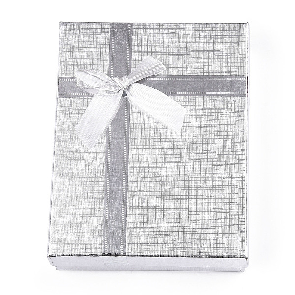 PandaHall Cardboard Jewelry Necklace Boxes, with Black Sponge, for Jewelry Gift Packaging, Rectangle with Bowknot, WhiteSmoke, 13x10x3.1cm..., White
PandaHall Cardboard Jewelry Necklace Boxes, with Black Sponge, for Jewelry Gift Packaging, Rectangle with Bowknot, WhiteSmoke, 13x10x3.1cm..., White