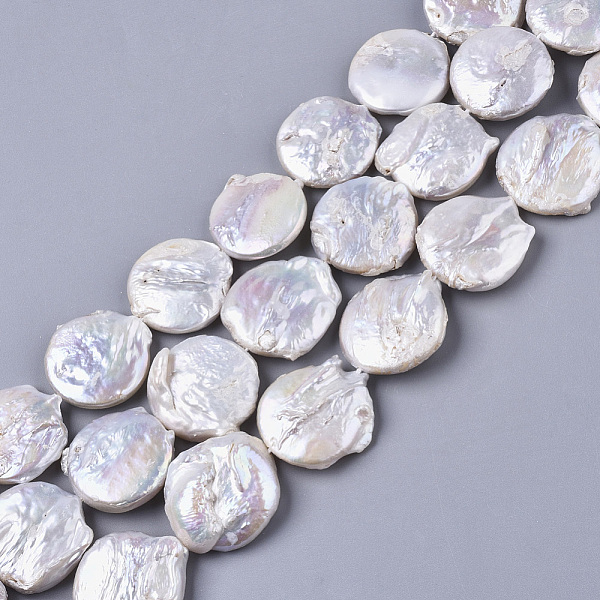 PandaHall Natural Baroque Pearl Keshi Pearl Beads Strands, Cultured Freshwater Pearl, Flat Round, Seashell Color, 20~22x5~8mm, Hole: 0.8mm...
PandaHall Natural Baroque Pearl Keshi Pearl Beads Strands, Cultured Freshwater Pearl, Flat Round, Seashell Color, 20~22x5~8mm, Hole: 0.8mm...