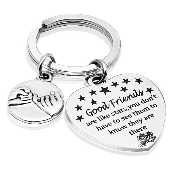 PandaHall Stainless Steel Heart Lettering Pendants Keychain, for Good Friend Graduation Gift Celebration, Stainless Steel Color, 5.2cm...
PandaHall Stainless Steel Heart Lettering Pendants Keychain, for Good Friend Graduation Gift Celebration, Stainless Steel Color, 5.2cm...