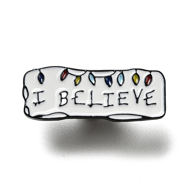 PandaHall Enamel Pins, Electrophoresis Black Plated Alloy Brooch, Word I Believe, 12.5x32x1.5mm Alloy+Enamel Word
PandaHall Enamel Pins, Electrophoresis Black Plated Alloy Brooch, Word I Believe, 12.5x32x1.5mm Alloy+Enamel Word