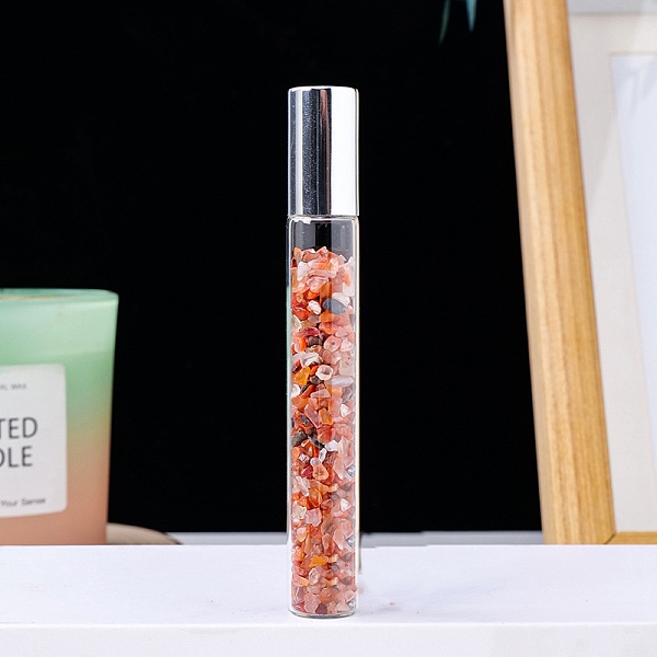 PandaHall Natural Red Agate Chip Bead Roller Ball Bottles, with Cover, SPA Aromatherapy Essemtial Oil Empty Glass Bottle, 10.7cm Red Agate...
PandaHall Natural Red Agate Chip Bead Roller Ball Bottles, with Cover, SPA Aromatherapy Essemtial Oil Empty Glass Bottle, 10.7cm Red Agate...