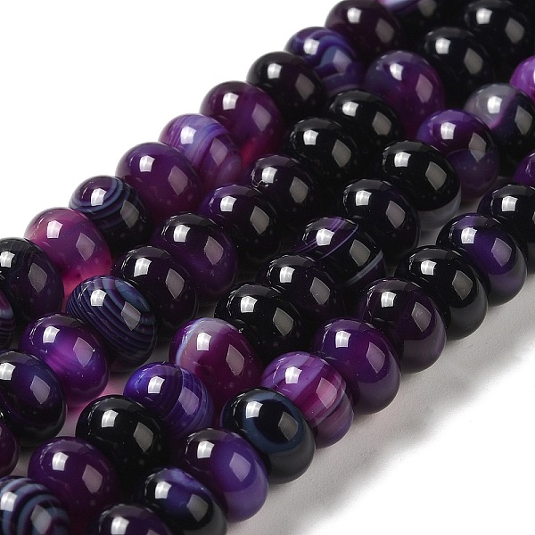 PandaHall Natural Agate Beads Strands, Dyed & Heated, Rondelle, Indigo, 8~8.5x4.5~5.5mm, Hole: 1.4mm, about 41pcs/strand, 7.40~7.48''..., Purple
PandaHall Natural Agate Beads Strands, Dyed & Heated, Rondelle, Indigo, 8~8.5x4.5~5.5mm, Hole: 1.4mm, about 41pcs/strand, 7.40~7.48''..., Purple