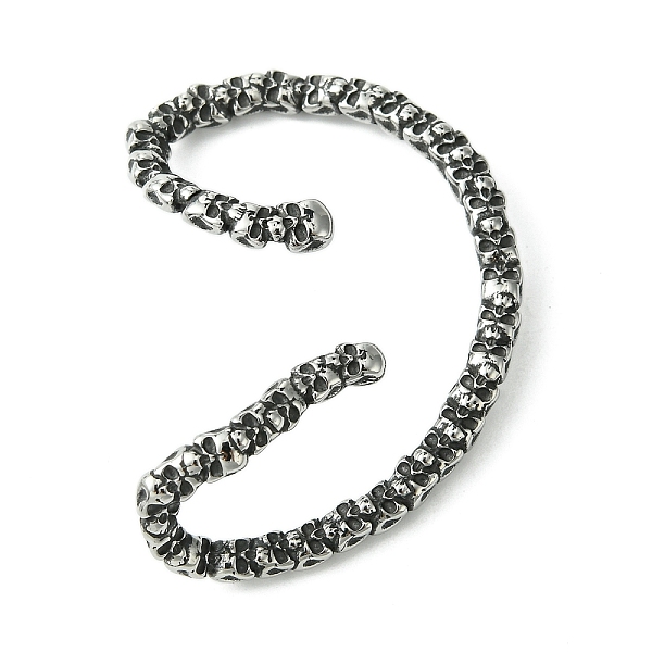 PandaHall 316 Surgical Stainless Steel Cuff Earrings, Left, Antique Silver, 50x37mm 316 Surgical Stainless Steel Skull
PandaHall 316 Surgical Stainless Steel Cuff Earrings, Left, Antique Silver, 50x37mm 316 Surgical Stainless Steel Skull