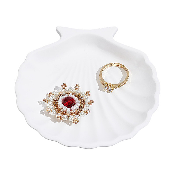 PandaHall Shell Shape Jewelry Tray, 4.13x4.21x0.83 Inch Small Decorative Gesso Trinket Dish White Jewelry Dish Plate Storage Tray Accent...
PandaHall Shell Shape Jewelry Tray, 4.13x4.21x0.83 Inch Small Decorative Gesso Trinket Dish White Jewelry Dish Plate Storage Tray Accent...