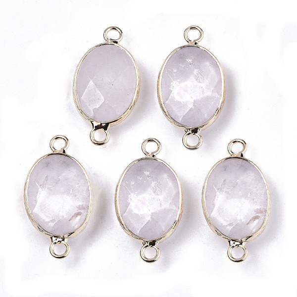 PandaHall Natural Quartz Crystal Links Connectors, Rock Crystal, with Light Gold Tone Brass Findings, Oval, Faceted, 27.5x14.5x6mm, Hole...
PandaHall Natural Quartz Crystal Links Connectors, Rock Crystal, with Light Gold Tone Brass Findings, Oval, Faceted, 27.5x14.5x6mm, Hole...