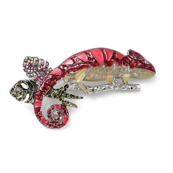 PandaHall Alloy Rhinestone Brooch, Enamel Pins, Chameleon, FireBrick, Platinum, 40x77x14mm Alloy+Rhinestone Other Animal Red
PandaHall Alloy Rhinestone Brooch, Enamel Pins, Chameleon, FireBrick, Platinum, 40x77x14mm Alloy+Rhinestone Other Animal Red