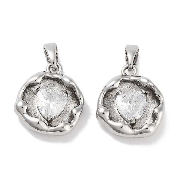 PandaHall Brass Micro Pave Cubic Zirconia Pendants, Flat Round, Platinum, Clear, 15x13x4.5mm, Hole: 2.3x4.7mm Brass+Cubic Zirconia Flat...
PandaHall Brass Micro Pave Cubic Zirconia Pendants, Flat Round, Platinum, Clear, 15x13x4.5mm, Hole: 2.3x4.7mm Brass+Cubic Zirconia Flat...