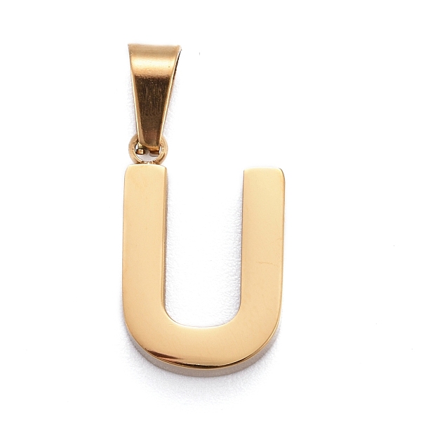 PandaHall Ion Plating(IP) 304 Stainless Steel Letter Pendants, Manual Polishing, Alphabet, Golden, Letter.U, 18.5x12x4mm, Hole: 6.5x3.5mm...
PandaHall Ion Plating(IP) 304 Stainless Steel Letter Pendants, Manual Polishing, Alphabet, Golden, Letter.U, 18.5x12x4mm, Hole: 6.5x3.5mm...