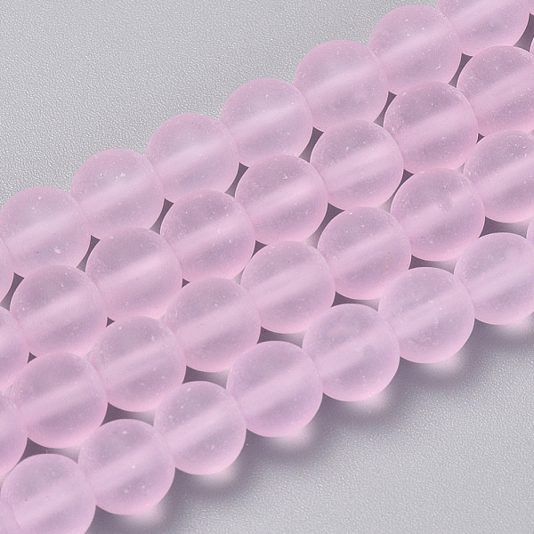 PandaHall Transparent Glass Beads Strands, Frosted, Round, Pearl Pink, 10mm, Hole: 1.5mm, about 33pcs/strand, 12.9 inch Glass Round Pink
PandaHall Transparent Glass Beads Strands, Frosted, Round, Pearl Pink, 10mm, Hole: 1.5mm, about 33pcs/strand, 12.9 inch Glass Round Pink