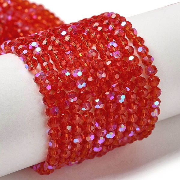 PandaHall Electroplate Transparent Glass Beads Strands, Faceted, Round, Rainbow Plated, Red, 3mm, Hole: 0.8mm, about 164~166pcs/strand...
PandaHall Electroplate Transparent Glass Beads Strands, Faceted, Round, Rainbow Plated, Red, 3mm, Hole: 0.8mm, about 164~166pcs/strand...