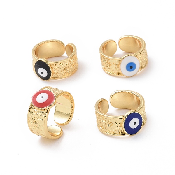 PandaHall Enamel Evil Eye Open Cuff Ring, Real 18K Gold Plated Brass Jewelry for Women, Cadmium Free & Lead Free, Mixed Color, US Size 6 1/2..., Multicolor
PandaHall Enamel Evil Eye Open Cuff Ring, Real 18K Gold Plated Brass Jewelry for Women, Cadmium Free & Lead Free, Mixed Color, US Size 6 1/2..., Multicolor