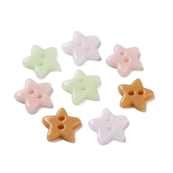 PandaHall Ceramics Buttons, 2-Hole, Star, Mixed Color, 11.5x12x2.5mm, Hole: 1.6mm Ceramics Star Multicolor
PandaHall Ceramics Buttons, 2-Hole, Star, Mixed Color, 11.5x12x2.5mm, Hole: 1.6mm Ceramics Star Multicolor