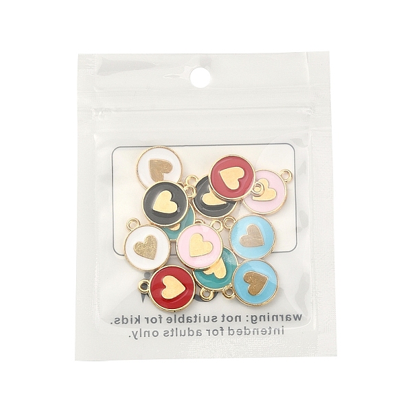 PandaHall 12Pcs 6 Colors Alloy Enamel Pendants, Light Gold, Flat Round with Heart, Mixed Color, 16x13x2mm, Hole: 1.6mm, 2pcs/color..., Multicolor
PandaHall 12Pcs 6 Colors Alloy Enamel Pendants, Light Gold, Flat Round with Heart, Mixed Color, 16x13x2mm, Hole: 1.6mm, 2pcs/color..., Multicolor