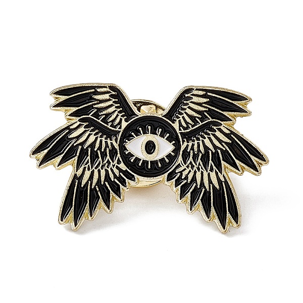 PandaHall Wing with Horse Eye Enamel Pin, Light Gold Alloy Brooch for Backpack Clothes, Black, 19x30x2mm, Pin: 1.2mm Alloy+Enamel Eye Black
PandaHall Wing with Horse Eye Enamel Pin, Light Gold Alloy Brooch for Backpack Clothes, Black, 19x30x2mm, Pin: 1.2mm Alloy+Enamel Eye Black