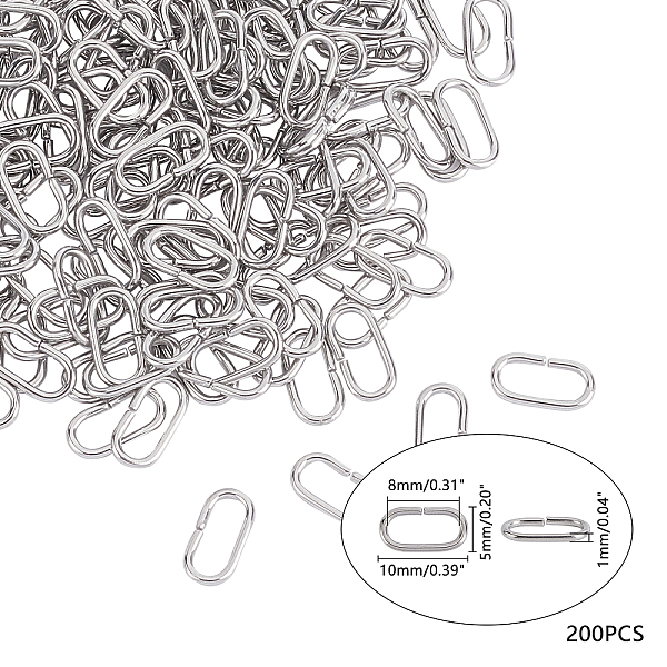 PandaHall UNICRAFTALE about 200pcs Oval Linking Rings 304 Stainless Steel Link Connectors Oval Connectors Metal Jewelry Links for Women...
PandaHall UNICRAFTALE about 200pcs Oval Linking Rings 304 Stainless Steel Link Connectors Oval Connectors Metal Jewelry Links for Women...