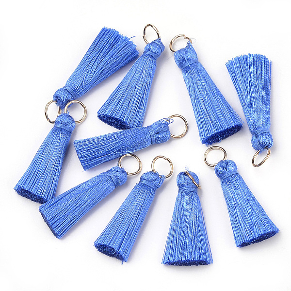 PandaHall Nylon Thread Tassel Pendants Decoration, with Brass Findings, Golden, Cornflower Blue, 35x7mm, Hole: 7mm Nylon Blue
PandaHall Nylon Thread Tassel Pendants Decoration, with Brass Findings, Golden, Cornflower Blue, 35x7mm, Hole: 7mm Nylon Blue