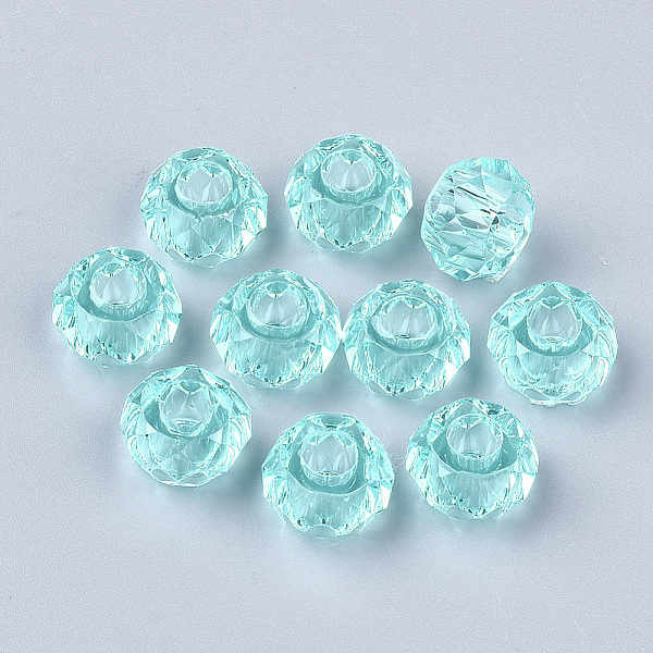 PandaHall Transparent Resin Beads, Large Hole Beads, Faceted, Rondelle, Pale Turquoise, 14x8mm, Hole: 5.5mm Resin Rondelle Cyan
PandaHall Transparent Resin Beads, Large Hole Beads, Faceted, Rondelle, Pale Turquoise, 14x8mm, Hole: 5.5mm Resin Rondelle Cyan