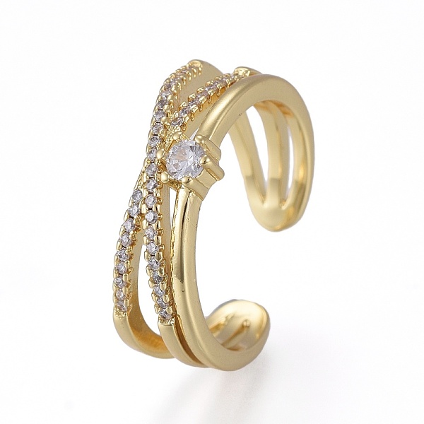 PandaHall Brass Micro Pave Clear Cubic Zirconia Cuff Rings, Open Rings, Criss Cross Rings, Double Rings, X Ring, Long-Lasting Plated, Real...
PandaHall Brass Micro Pave Clear Cubic Zirconia Cuff Rings, Open Rings, Criss Cross Rings, Double Rings, X Ring, Long-Lasting Plated, Real...