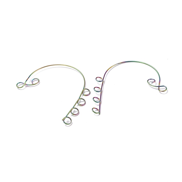 PandaHall 316 Stainless Steel Ear Cuff Findings, Climber Wrap Around Non Piercing Earring Findings with 6 Loop, Rainbow Color...
PandaHall 316 Stainless Steel Ear Cuff Findings, Climber Wrap Around Non Piercing Earring Findings with 6 Loop, Rainbow Color...