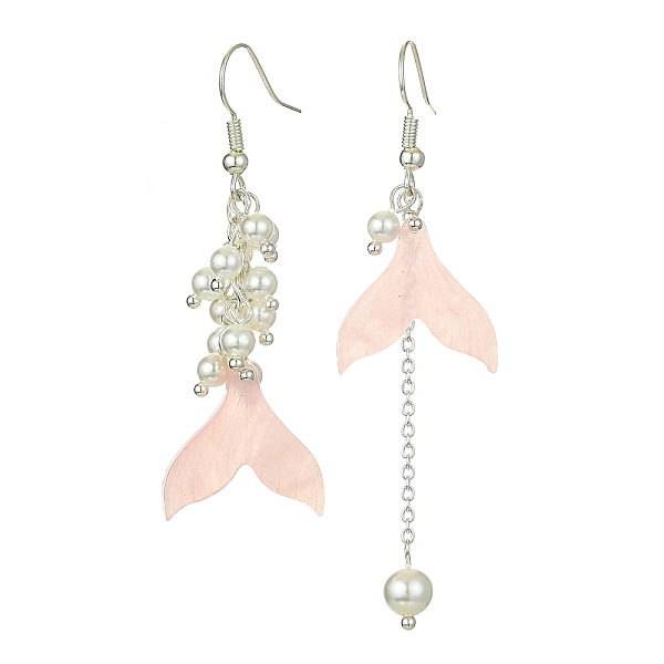 PandaHall Resin Mermaid Tail Asymmetrical Earrings, Shell Pearl Dangle Earrings with Brass Earring Pins, Pink, 56x19mm, 69.5x19mm Shell...
PandaHall Resin Mermaid Tail Asymmetrical Earrings, Shell Pearl Dangle Earrings with Brass Earring Pins, Pink, 56x19mm, 69.5x19mm Shell...
