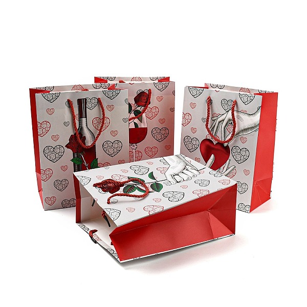 PandaHall 4 Colors Valentine's Day Love Paper Gift Bags, Rectangle Shopping Bags, Wedding Gift Bags with Handles, Mixed Color, Goblet..., Multicolor
PandaHall 4 Colors Valentine's Day Love Paper Gift Bags, Rectangle Shopping Bags, Wedding Gift Bags with Handles, Mixed Color, Goblet..., Multicolor