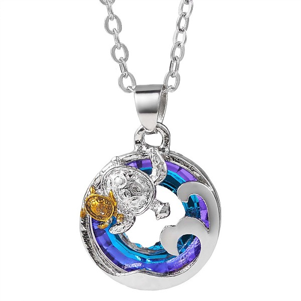 PandaHall Double Turtle and Wave Alloy Pendant Necklace with Rhinestone, Lucky Jewelry for Mom and Daughter, Platinum & Golden, 17.72 inch...
PandaHall Double Turtle and Wave Alloy Pendant Necklace with Rhinestone, Lucky Jewelry for Mom and Daughter, Platinum & Golden, 17.72 inch...