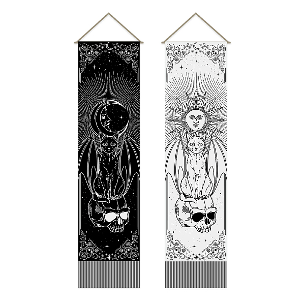 PandaHall AHANDMAKER Pack of 2 Gothic Cat Tapestries Divination Skull Vertical Bohemian Tapestry Gothic Devil Cat Tassel Tapestry Wall...
PandaHall AHANDMAKER Pack of 2 Gothic Cat Tapestries Divination Skull Vertical Bohemian Tapestry Gothic Devil Cat Tassel Tapestry Wall...