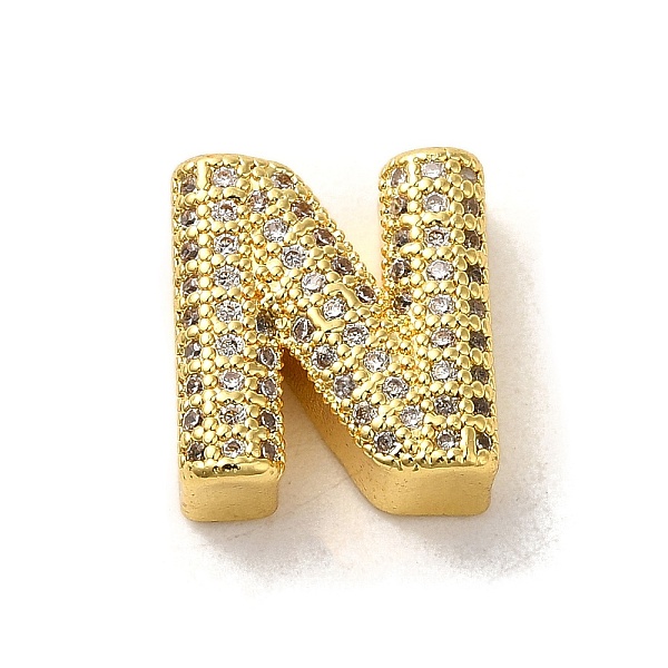 PandaHall Brass Micro Pave Clear Cubic Zirconia Charms, Real 18K Gold Plated, Letter N, 12.5x11x5mm, Hole: 2mm Brass+Cubic Zirconia Letter N...
PandaHall Brass Micro Pave Clear Cubic Zirconia Charms, Real 18K Gold Plated, Letter N, 12.5x11x5mm, Hole: 2mm Brass+Cubic Zirconia Letter N...