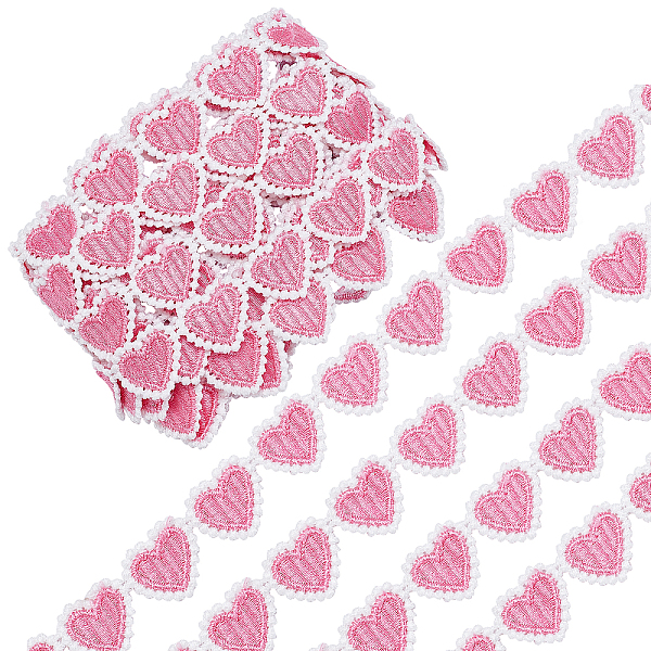 PandaHall GORGECRAFT 5 Yards 23mm Pink Heart Lace Trim Heart-Shaped Embroidered Woven Ribbon White Edging Trimmings Applique for DIY Sewing...
PandaHall GORGECRAFT 5 Yards 23mm Pink Heart Lace Trim Heart-Shaped Embroidered Woven Ribbon White Edging Trimmings Applique for DIY Sewing...