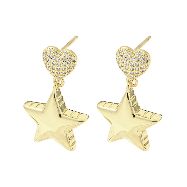 PandaHall Rack Plating Real 18K Gold Plated Brass Micro Pave Cubic Zirconia Dangle Stud Earrings, Long-Lasting Plated, Lead Free & Cadmium..., Clear
PandaHall Rack Plating Real 18K Gold Plated Brass Micro Pave Cubic Zirconia Dangle Stud Earrings, Long-Lasting Plated, Lead Free & Cadmium..., Clear