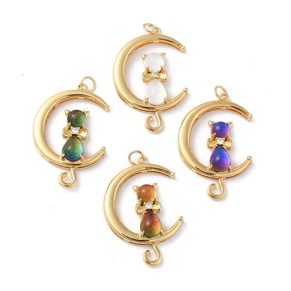 PandaHall Brass Cubic Zirconia Pendants, with Glitter Powder Glass & Jump Ring, Long-Lasting Plated, Lead Free & Cadmium Free, Moon & Cat..., Multicolor
PandaHall Brass Cubic Zirconia Pendants, with Glitter Powder Glass & Jump Ring, Long-Lasting Plated, Lead Free & Cadmium Free, Moon & Cat..., Multicolor