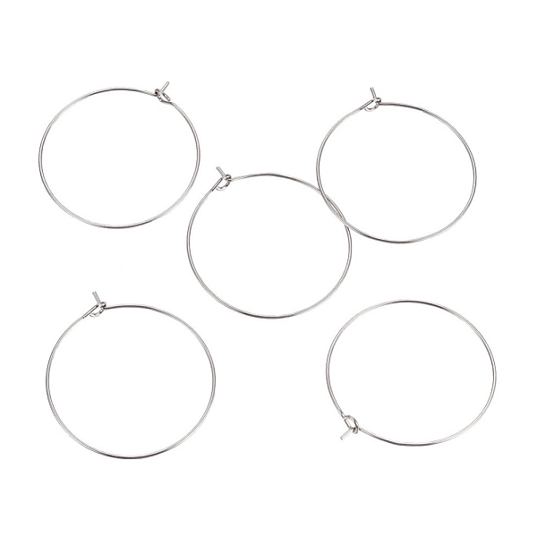 PandaHall 316L Surgical Stainless Steel Hoop Earring Findings, Wine Glass Charms Findings, Stainless Steel Color, 30x0.7mm, 21 Gauge 316L...
PandaHall 316L Surgical Stainless Steel Hoop Earring Findings, Wine Glass Charms Findings, Stainless Steel Color, 30x0.7mm, 21 Gauge 316L...