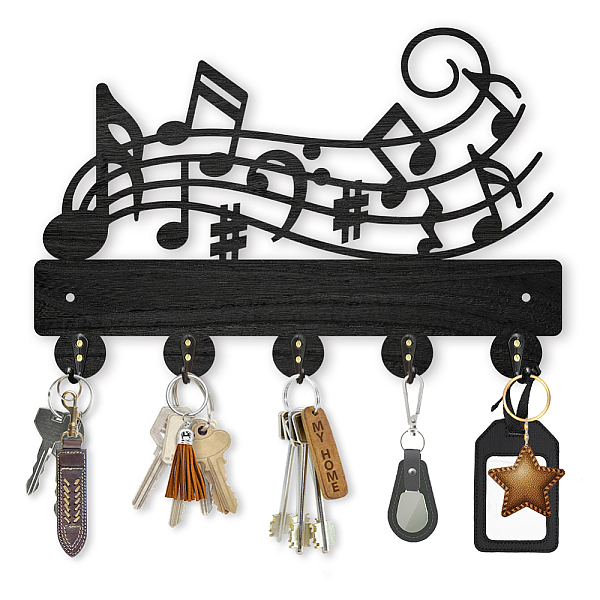 PandaHall Wood & Iron Wall Mounted Hook Hangers, Decorative Organizer Rack, with 2Pcs Screws, 5 Hooks for Bag Clothes Key Scarf Hanging..., Black
PandaHall Wood & Iron Wall Mounted Hook Hangers, Decorative Organizer Rack, with 2Pcs Screws, 5 Hooks for Bag Clothes Key Scarf Hanging..., Black