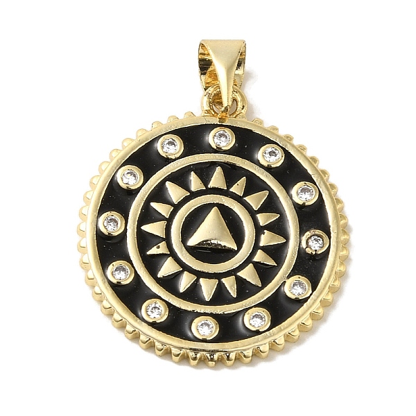 PandaHall Brass Enamel Micro Pave Cubic Zirconia Pendants, Real 18K Gold Plated, Round, Black, 23x20x2mm, Hole: 5.5x3.8mm Brass+Cubic...
PandaHall Brass Enamel Micro Pave Cubic Zirconia Pendants, Real 18K Gold Plated, Round, Black, 23x20x2mm, Hole: 5.5x3.8mm Brass+Cubic...