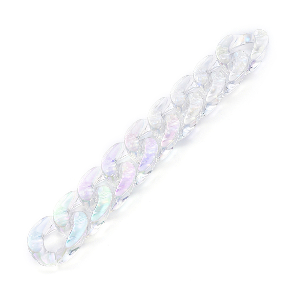 PandaHall Handmade Acrylic Curb Chains, Twisted Chain, Clear AB, Link: 30x21x6mm, about 39.37 inch(1m)/strand Acrylic White
PandaHall Handmade Acrylic Curb Chains, Twisted Chain, Clear AB, Link: 30x21x6mm, about 39.37 inch(1m)/strand Acrylic White